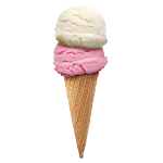 2 Scoop Cone 