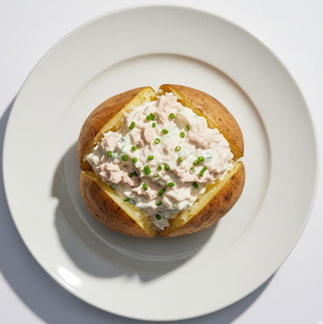 Baked Potatoes With Tuna Mayo 