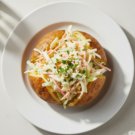 Baked Potatoes With Coleslaw 
