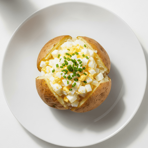 Baked Potatoes With Egg Mayo 